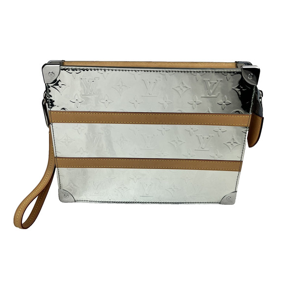 Louis Vuitton x Abloh Silver Monogram (Mirror Trunk) Pouchette Clutch Bag 2021 - Picture 2 of 16